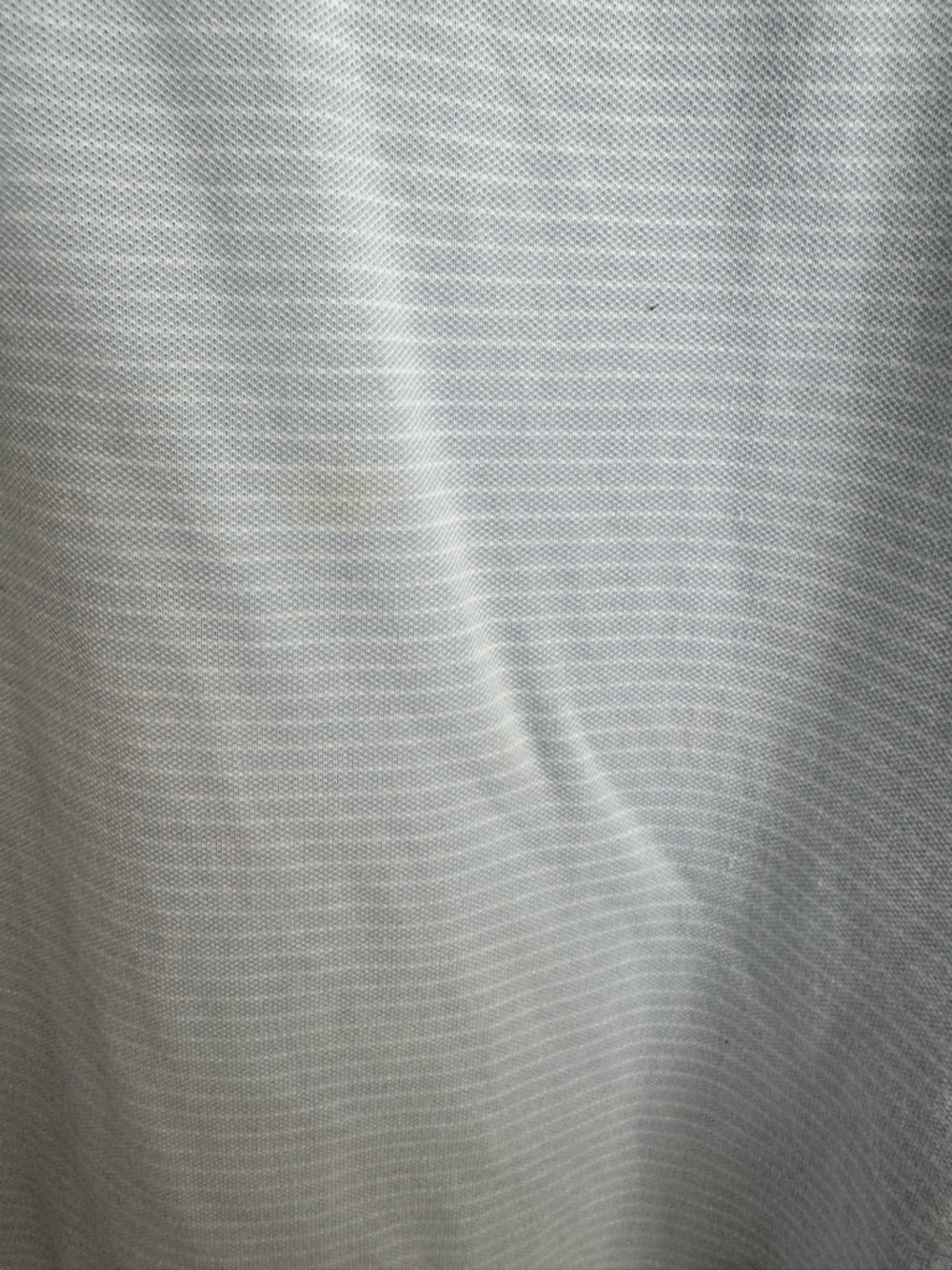 Calvin Klein Men's Medium Polo Shirt Light Blue White Striped Stretch Short Slv - Picture 3 of 10